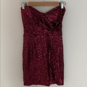 Strapless sparkles TFNC London dress. Size M.
